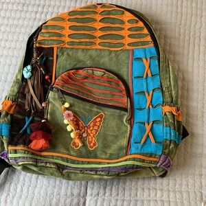 Earthbound Boho Slashed Butterfly Backpack Hippie Gypsy Fairy